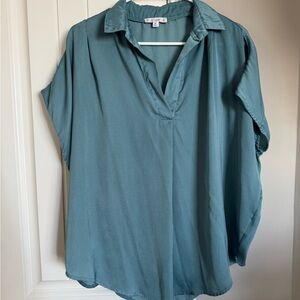 L. Love Collared Work Top, Size M